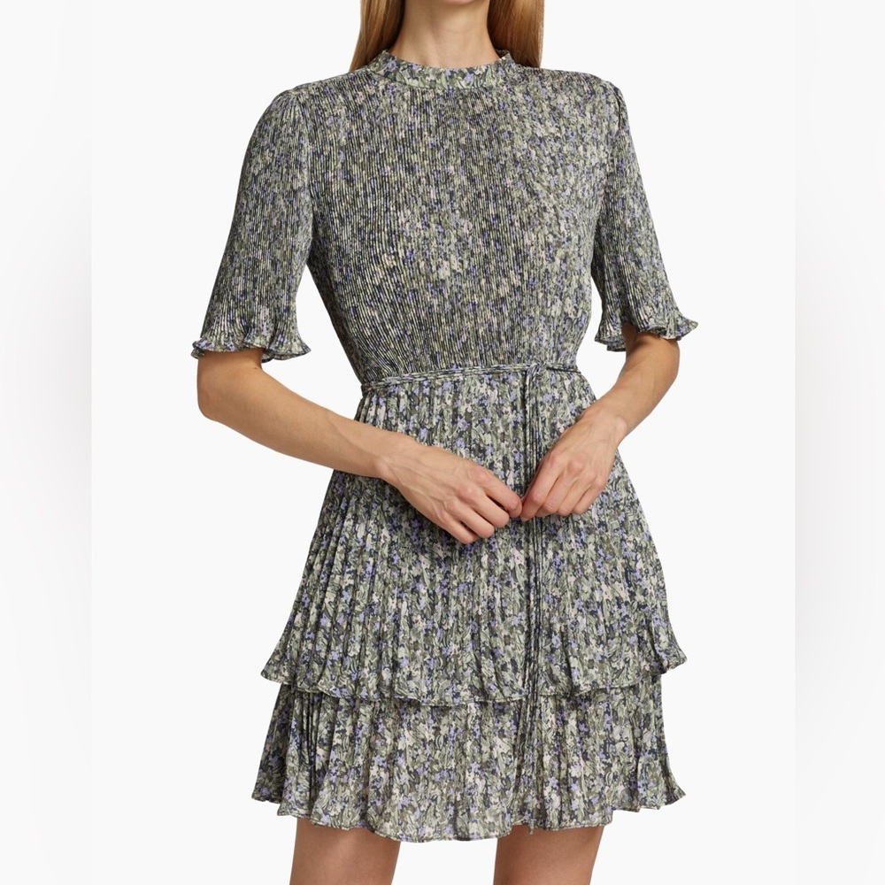 Derek Lam 10 Crosby Samantha Floral Pleated Dress